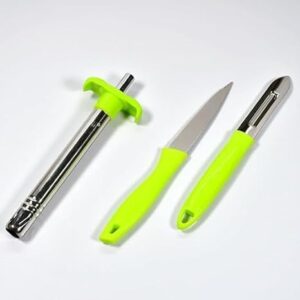 Smart Buy 3 in 1 Kitchen Knife Set Combo for Kitchen Use, Gas Lighter for Kitchen Stove, Vegetable Potato Peeler for Kitchen Tool Set for Home Kitchen