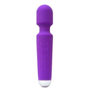 HOLD N PLAY Full Body Massager for Women & Men, Rechargeable Wireless Massager Machine for Pain Relief, Handheld Massager with Medical Grade Silicone, 8 Speeds, 20 Modes, (Purple)