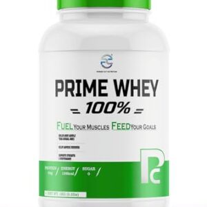 Power Cut Nutrition Prime Whey 100% Protein Powder, Green Series, Sugar-Free (1kg, Unflavoured)