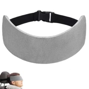 Neck Pillow, Airplane Head Strap, Rest Pillows-Traveling Pillow Travelling Accessories Travel Pillow for Airplane, Band Comfort Head & Neck Support for Airplanes Sleeping and at Travel (Grey) ﻿