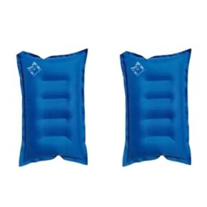 RL ENTERPRISES Air Pillow Headrest for Men and Women | Soft Comfortable Ultralight Neck Pillow for Travel | Inflatable Cushion for Plane, Flight, Bus, Office with Air Pump - Multicolor (Set of 2)