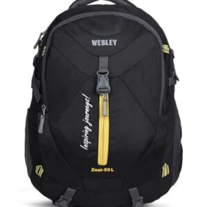 Wesley Spartan Zeal Unisex Travel Hiking Laptop Bag fits Upto 17.3 inch with Raincover and Internal Organiser Backpack Rucksack College Backpack 50 L