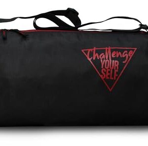 Sfane Gym Bags for Men with Separate Shoe Compartment Sports Gym Bags for Women Unisex Duffle Bags for Gym for Carry & Travel Adjustable Duffel Bags Sports Bag - Black & Red