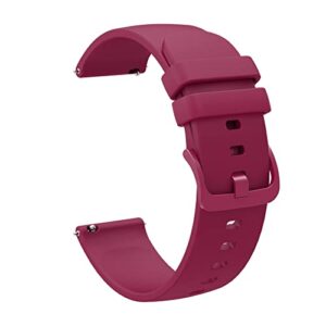 ACESHLEY 19mm Soft Silicone same color Buckle Smartwatch Band/Strap for Noise ColorFit Pulse, ColorFit Pro 2/Oxy, Noise ColorFit Beat, Boat Storm Smartwatch straps