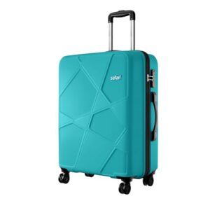 Safari Pentagon Pro 8 Wheels 66Cm Medium Size Checkin Trolley Bag, Hard Case Polypropylene 360º Wheeling Luggage for Men & Women, Travel Bag, Suitcase for Travel, Trolley Bags for Travel, Cyan