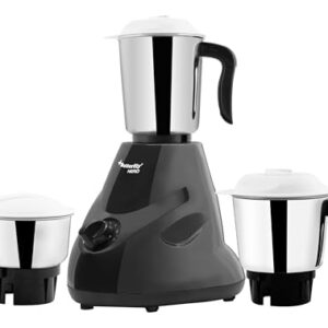 Butterfly Hero Mixer Grinder, 500W, 3 Jars (Grey)