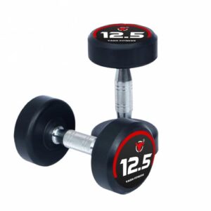 YASH FITNESS Pair 25kg Rubber Coated Bouncer Dumbbells | Fixed Weight | Set for Home & Gym Training Equipment (12.5x2 kg)