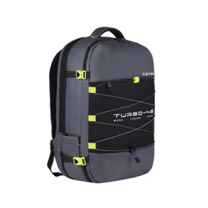 Gear Turbo 45L Expandable Water Resistant Anti-Theft 4 Compartment Backpack/Laptop Bag/Briefcase For Men/Women With Raincover (Grey)