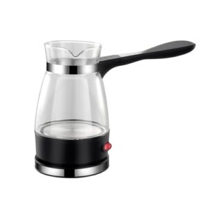 Clickify Electric Coffee Maker and Kettles 600W Glass Pot with Handle Transparent Borosilicate Glass Water Heater Kettle Multi-Purpose for Coffee Tea Milk (500mL)