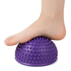 ABTRIX WITH AB Hedgehog Foot Massager Dome | Spiky Reflexology Ball for Pain Relief, Improved Circulation, and Foot Therapy | For Plantar Fasciitis, Sore Feet, Bunions & More (Purple)