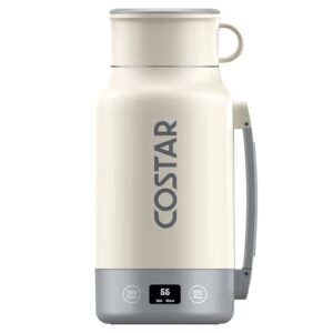 COSTAR Electric Kettle for Hot Water 1 Litre - Portable Kettle for Travel, Water Kettle Electric with 7 Presets Temperature, 18H Smart Keep Warm, 304 Stainless Steel, 800W Fast Boiling