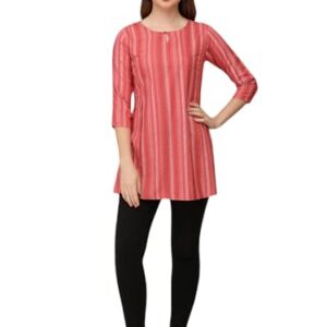 YIPSY FASHION Women's Cotton Printed Kurta (ST-NIK-1101-PINK_XXL_Pink)