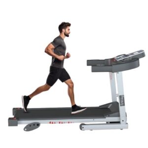 Sportal STM110 Motorized Treadmill | Running for Home Gym | Weight Loss and Endurance Training | 4HP Peak DC Motor LCD & Wide Running | Belt Bright 3.5” | User Weight 100Kg | LCD Touch Screen - Grey