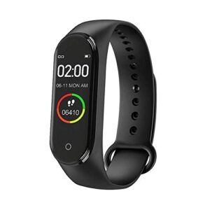 Drumstone (𝗦𝗽𝗲𝗰𝗶𝗮𝗹 𝟭𝟬 𝗬𝗲𝗮𝗿𝘀 𝗪𝗮𝗿𝗿𝗮𝗻𝘁𝘆) M4 Smart Fitness Band with Heart Rate, Blood Pressure Monitor, Steps Tracker, Waterproof Design & Long Battery Life