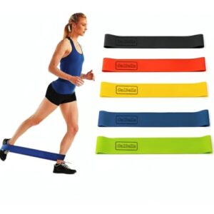GalBelle Loop Resistance Band Set of 5 (Heavy to Light) for Workout & Exercise – Natural Latex Bands for Legs, Glutes, & More – Home & Gym Fitness Bands for Women, Girl & Adults.