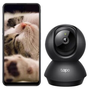 Tapo TP-Link 2K 3MP Pan/Tilt Indoor Wireless Security Camera for Baby Monitor,Pet Camera|Motion Detection & Tracking|2-Way Audio|Cloud & SD Card Storage|Works w/Alexa & Google Home|Black C211