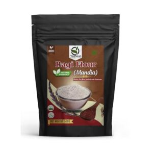 Yathest Premium Ragi Flour (Mandia/Finger Millet) – 100% Natural & Gluten-Free | Rich in Calcium & Iron | Ideal for Roti, Dosa, Porridge | 500gm Pack