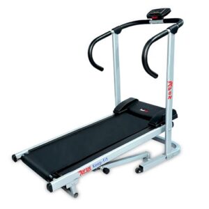 Avon Fitx J-1540 Manual Treadmill for Home Use | Foldable by Knob Lock | 2-Step Incline | Max User Weight 110 kg | Jogger for Men & Women | Track Time, Speed, Distance, Calories