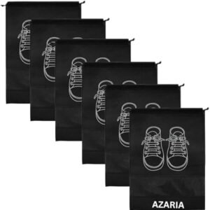 Azaria Shoe Bag for Travel & Storage 6Pcs Shoe Bags Pouches Travel | Shoe Cover for Travelling | Travel Organizer for Women & Men | Shoes Cover Bag |Travel Accessories Shoe Organizer (6 pcs Shoe Bag)