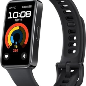 Huawei Band 9, Comfortable All-Day Wearing, Sleep Tracking, Fast Charging, Durable Battery, Intelligent Brightness Adjustments, 100 Different Workout Modes, Compatible with iOS&Android (Black)