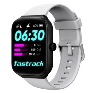 Fastrack Limitless FS1 Smartwatch|1.95" Horizon Curve Display|SingleSync BT Calling v5.3|Built-in Alexa|Upto 5 Day Battery|ATS Chipset|100+ Sports Modes|150+ Watchfaces - Gray
