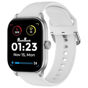 PunnkFunnk NeoLux 1.96” HD Display Smartwatch for Men & Women 2025 with 110+ Sports Modes, Heart Rate, Sleep Monitor, IP68 Waterproof, Answer/Make Calls for Android & iOS(Grey)