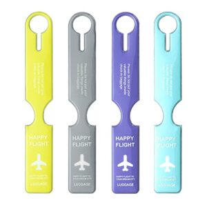 Jagowa Travel In Style With 4 Labels Luggage Labels - Name, Address, & Phone Number - Perfect Baggage Or Handbag Identifier - Anti-Lost Travel Accessories