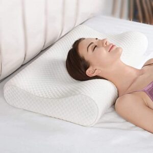 Memory Foam Pillow, Countor Cervical Orthopedic Memory Foam Pillows Supports Neck Pain and Shoulder Pain for Sleeping, Ergonomic Cervical Pillow Neck Support Pillow for Side Back
