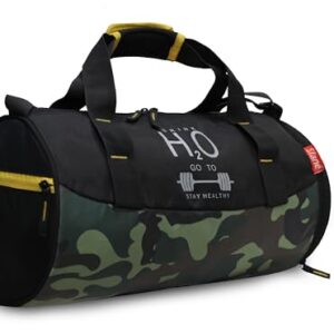 Sfane Camo Print Gym Bags for Men with Separate Shoe Compartment Sports Gym Bag for Women Duffle Bags for Gym, Duffel Bags Sports Bag - Camo Yellow