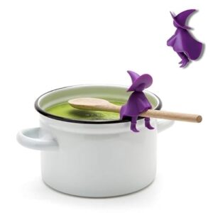 PATULIO Witch Shaped Spoon Holder for Kitchen | Steam Releaser & Spoon Holder for Your Utensils | Durable, Heat Resistant & BPA-Free | Silicone Spoon Rest for Stove Top | Cool Kitchen Gadgets