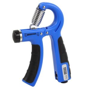 GetFit Premium Hand Grip Exerciser with Adjustable Resistance (10-40 kg) - Forearm Strengthener and Muscle Builder, Blue (Pack of 1)