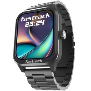 Fastrack Limitless FS2 Classic Smart Watch, 1.83” TFT Display, 240 * 284 Pixel Resolution, SingleSync BT Calling, AI Voice Assistant, 100+ Sports Modes & Smartwatch Faces, IP68 (Gun)