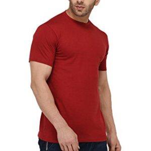London Hills Men's Regular Fit T-Shirt (LH_T_R_HF_455_MAROON_SIZE.XXL_Maroon_XX-Large)