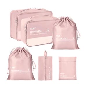 Cockatoo Path-Finder 6 Pc Travel Storage Bags - Durable Polyester Luggage Organizer for Suitcase, Travel & Packing