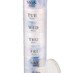 JIGVA Drinking Water Bottle with 7 Grids Pill Box A Day Travel Medicine Organizer Easy Carry Sport Water Bottle