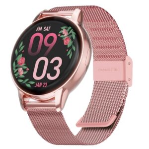 Vibez by Lifelong Luxury Smart Watch for Women - Emerald Rose Gold Smartwatch with Metal Strap, 1.39 Inch HD Display, IP67, Bluetooth Calling, 100+ Watch Faces, Health Tracker & Sports Modes
