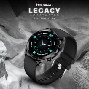 Fire-Boltt Legacy Luxury Smartwatch | 1.43" AMOLED Display with Always On | Bluetooth Calling & Voice Assistant | Wireless Charging | Health & Fitness Tracker with 110+ Sports Modes (Black Silicone)