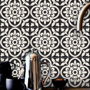 Khushi Decor Moroccan Tile Stickers for Kitchen Backsplash Bathroom Floor Wood Glass Stick Home Decor Furniture (Desgin 16, 8x8 Inch, Pack of 36 Pic)