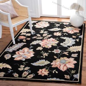 Luxurious Carpets USA Collection Handmade Hand-Hooked Premium Woolen & Blend Carpet for Living Room Bedroom and Hall with 1" Inch Thickness 10 x 14 feet Color
