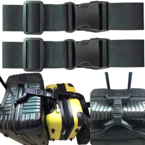 2PIECES Add a Bag Luggage Set Strap for Suitcases - Adjustable Belt Travel Accessories Attachment - Connect Your 3 Bags for Passenger Car