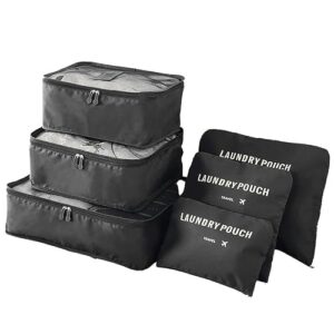 YUPPIN travel Organizer 6 set Clothes Storage Bags Packing Cube Travel Luggage Organizer Pouch,Travel Multi-functional Clothing Sorting Packages