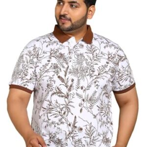ELYYORK Men's Short Sleeve Printed T-Shirt|T-Shirt for Men|CB-PRINT-TSHIRT-01 * 3XL Brown
