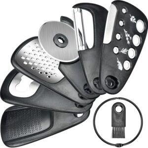 KEYOZA Kitchen Gadgets 6 Piece Set - Space Saving Kitchen Utensils Cooking Tools for Small Kitchen, Stainless Steel Accessories for RV Inside Camper Kitchen Gadgets Gifts Essentials Dishwasher Safe