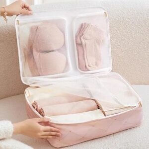 TOCINGO Travel Organizers Packing Cubes Luggage Organizers Compression Pouches Packing Cubes Suitcase Travel Bag 3 in 1 Travel Clothe Storage Bag