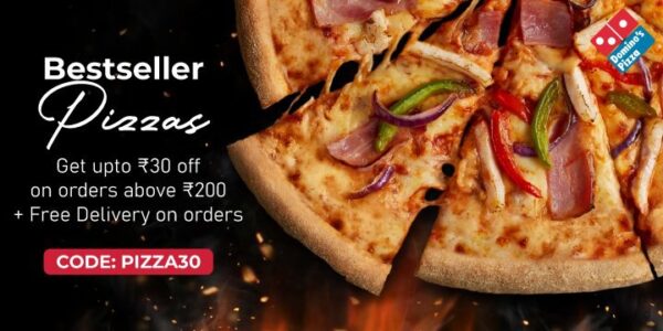 🍕 Domino’s Offer: Get ₹30 OFF + Free Delivery on Pizza Orders!