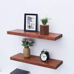 Lippan� Rustic Pine Wood Floating Shelves: Enhance Your Home Decor with Wall-Mounted Storage Solutions (Pack of 02)