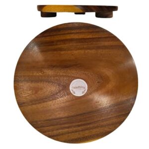 Swaadishta Premium Wooden Chakla - 12 inch | Rolling Board for Chapati/roti | Roti Maker for Home & Kitchen