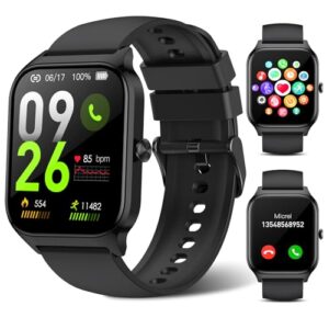 Smart Watch for Men Women Make Call Answer 1.85" Fitness Tracker with 20+ Sport Modes Fitness Watch Sleep Spo2 Heart Rate Monitor Smartwatch Waterproof Pedometer Activity Tracker for Android iPhone