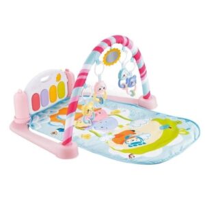 Tushiv Toy Hub Play Gym for Babies 0 to 12 Months,Musical Piano Keyboard Activity Play Mat for Kids Newborn Fitness Rack Hanging Rattles Lights Tunes Music for Baby Boys Girls