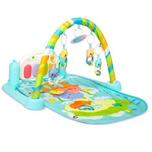 PayTag 5 in 1 Indian Musical Keyboard Mat Piano Gym Mat Gym & Fitness Rack,Pack of 1 Set with Animal Sound Effect and Music Mode, Multi-Function ABS High Grade Plastic